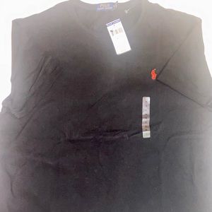 Polo Ralph Lauren Short Sleeve Collarless Polo Size XL Black Shirt